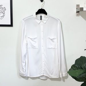 White Blouse W/pockets